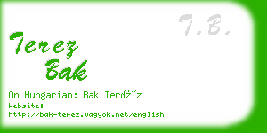 terez bak business card